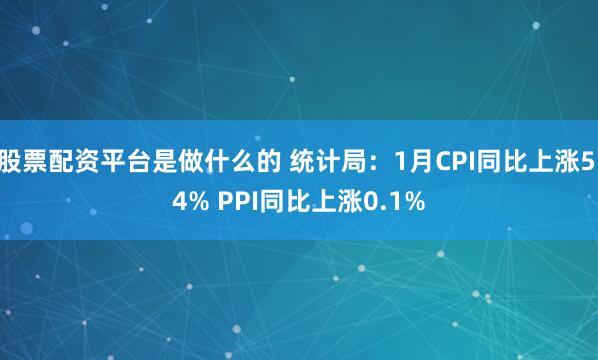 股票配资平台是做什么的 统计局：1月CPI同比上涨5.4% PPI同比上涨0.1%