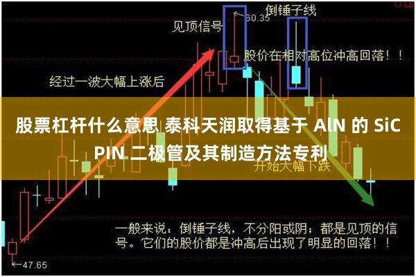 股票杠杆什么意思 泰科天润取得基于 AlN 的 SiC PIN 二极管及其制造方法专利
