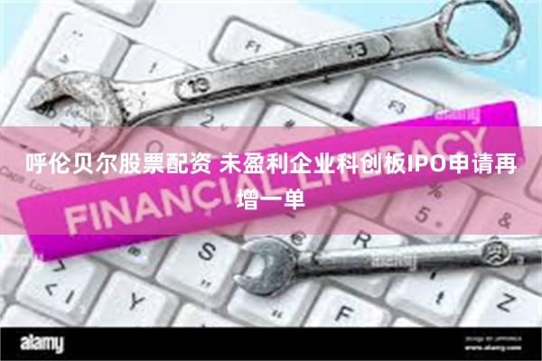 呼伦贝尔股票配资 未盈利企业科创板IPO申请再增一单